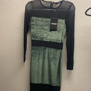 velvet midi dress